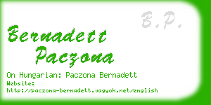 bernadett paczona business card